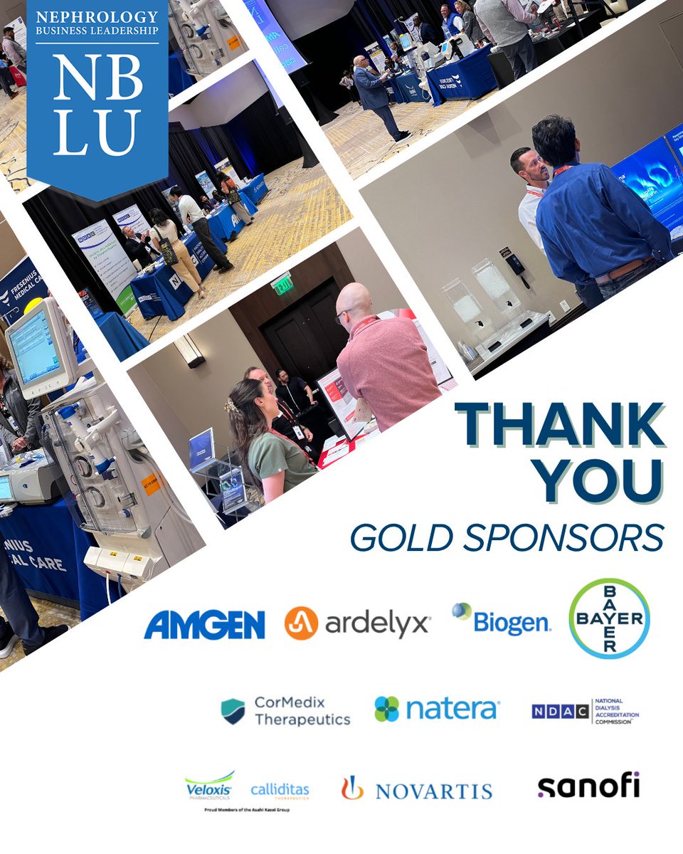 NBLUniv's tweet photo. Thank you to our sponsors for investing in the next generation of #nephrology leaders and helping second-year fellows build a stronger understanding of the business, economics, and evolving landscape of nephrology practice. #NBLU2026 https://t.co/Vij7yQE5Ew