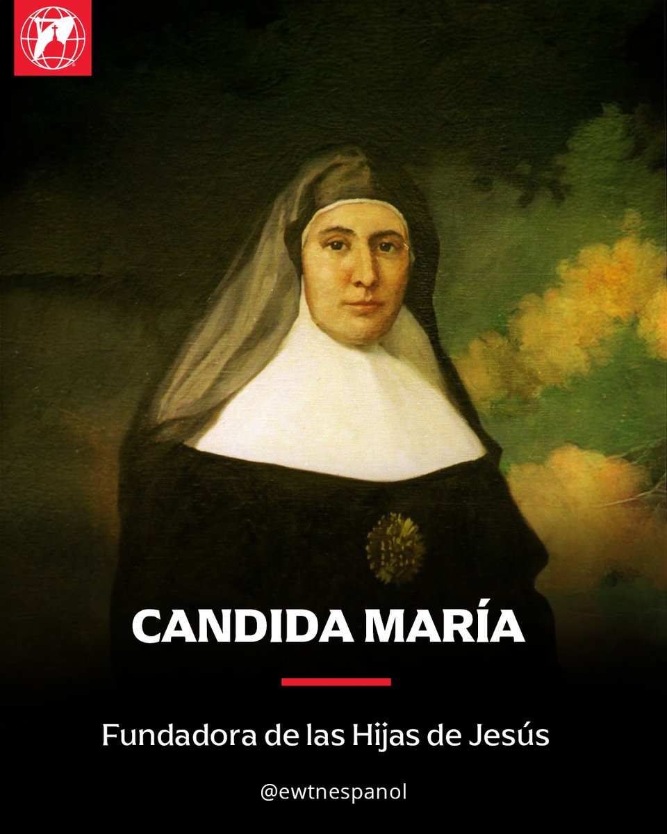 EWTNespanol's tweet photo. 9 DE AGOSTO | Cándida María  fue una religiosa española  fundó en Salamanca (España) la Congregación de las Hijas de Jesús, conocidas como las "jesuitinas".
Juana Josefa Cipitria y Barriola nació a mediados de 1845, fue la mayor de siete hijos en una familia de tejedores. Siendo aún muy joven, se fue a Burgos para trabajar como empleada doméstica y ayudar a mantener a su familia. La marcó profundamente las malas condiciones que presenció como consecuencia de la Revolución Industrial en su tierra natal. El sacerdote jesuita Miguel José Herranz le aconsejó el camino a seguir y, siguiendo sus consejos, puso en marcha una serie de programas benéficos y educativos. El 8 de diciembre de 1871, junto a cinco compañeras, fundó las Hijas de Jesús y asumió el nombre religioso: "Cándida María de Jesús".
La monja fundó la Congregación para la Educación de los Niños y el Adelanto de la Mujer en Salamanca. Su lema de vida era: "Existo solo para Dios".
Barriola murió en 1912. Su obra se encuentra en 17 paises  y cuenta con aproximadamente 1116 religiosos en 114 casas.