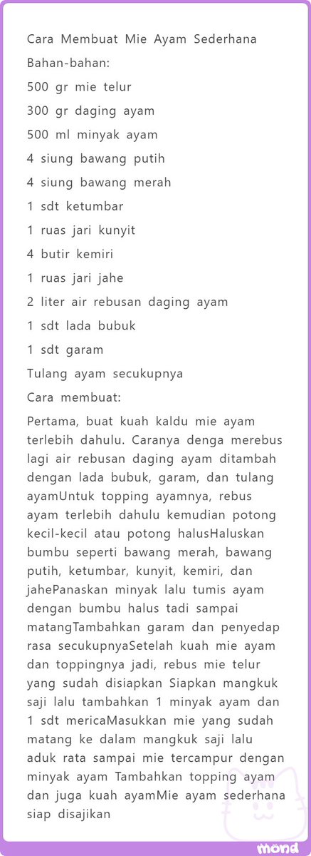 OwnersJono's tweet photo. Klu kta gw mie ayam dlu,, soal.x mie ayam nomor 1,, sisa.x bru opsional hachac

Trimakasih bnyk y,, gw jg gx nyangka bs seseru ini,, mmf klu gw sm rahmat msih kurang y,,,, insya allah kt sm2 trus i lop yu all

Jir resep gw dispill cooo,,,

Ad bwt rindou lg, lcu kt.x sk timpa2,, https://t.co/t1Qs0yW0q1