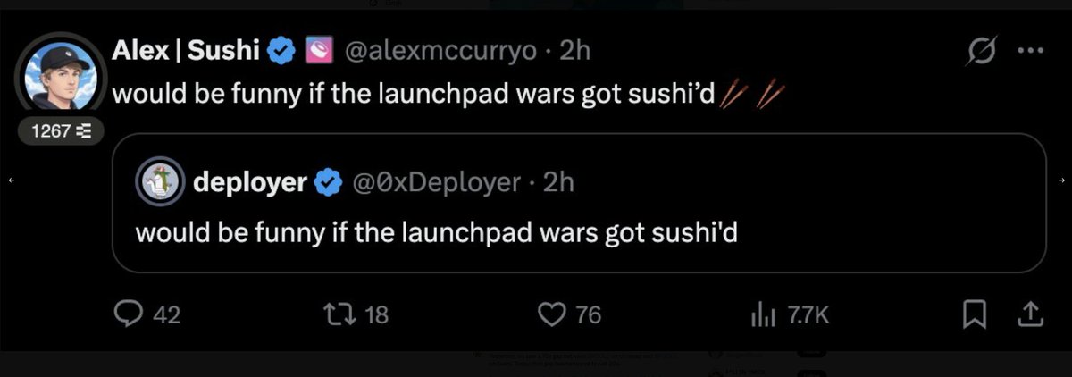 renaizizyo_'s tweet photo. I've seen this movie before.

Uniswap launched https://t.co/UmF9daduPw.

The narrative exploded, and the $POOLS ecosystem reached a multi-million dollar valuation.

Now Sushi is building its own launchpad.

The name?

https://t.co/87wRaT6l4G.

Different team.

Same narrative.

Meanwhile, $POOLS is sitting around a $60K market cap.

I'm not saying history will repeat itself.

I'm saying the market has a habit of chasing narratives after they're obvious.

By the time everyone is talking about https://t.co/87wRaT6l4G, what ticker do you think they'll be searching for first?

$POOLS.

The risk is obvious.

So is the upside if this narrative catches fire.

I'm taking the bet early.

DYOR.

0xa1acEb8993b9B6D6987D0c06a2906262bd7610a0