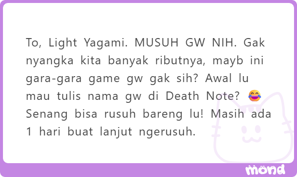 OwnersJono's tweet photo. Ad bwt lait dr musuh bebuyutan.x

Sm2,, trimakasih kmbli sudah muk kerja di sini y,, nnti kita party mie ayam dibuatin rahmat,,!! mksih udh jd rindou lcu,,!

Ad bwt ele yg udh nmenin mmhny diantara lelaki asem,, siapa yg pling asem??

Ad bwt mei,, tsie tsie sgt positip kt.x km https://t.co/vsuTz2EgPH