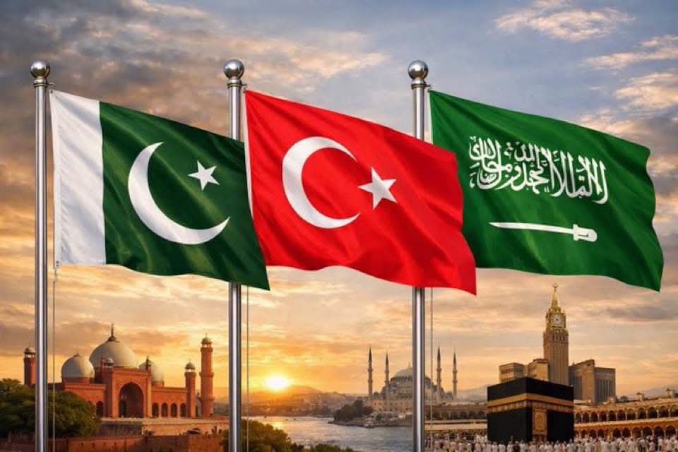 Pastun001's tweet photo. Mecca Joint Defence Agreement.
In 7 August 2026, Pakistan 🇵🇰, Turkey 🇹🇷 and Saudi Arabia 🇸🇦 signed trilateral defence pact in Mecca, Saudi Arabia. The agreement says, any attack on one of them would be considered an attack against all of them. https://t.co/J5F58nAUmD