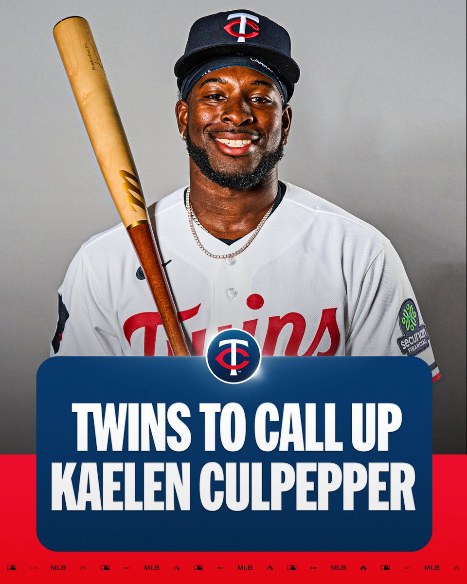 MLB's tweet photo. Twins will reportedly call up INF Kaelen Culpepper, Minnesota's No. 2 and @MLBPipeline's No. 29 overall prospect, per multiple reports including MLB's @JonathanMayo. https://t.co/4kPDXJawnn