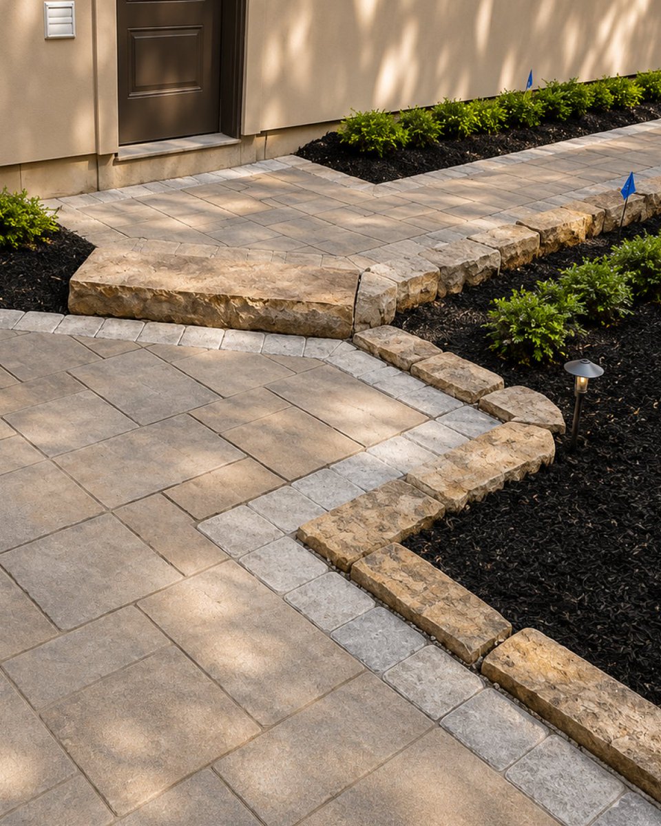 TreeAmigos1's tweet photo. Historic neighbourhood. Mature trees. A grade change that required real engineering.
This NOTL project worked with every challenge &amp; won Best Residential Driveway at the 2016 Unilock Awards of Excellence.
https://t.co/HW9du1vezW

#Unilock #OutdoorLiving #LuxuryLandscapes https://t.co/R7Mhq2cpPy
