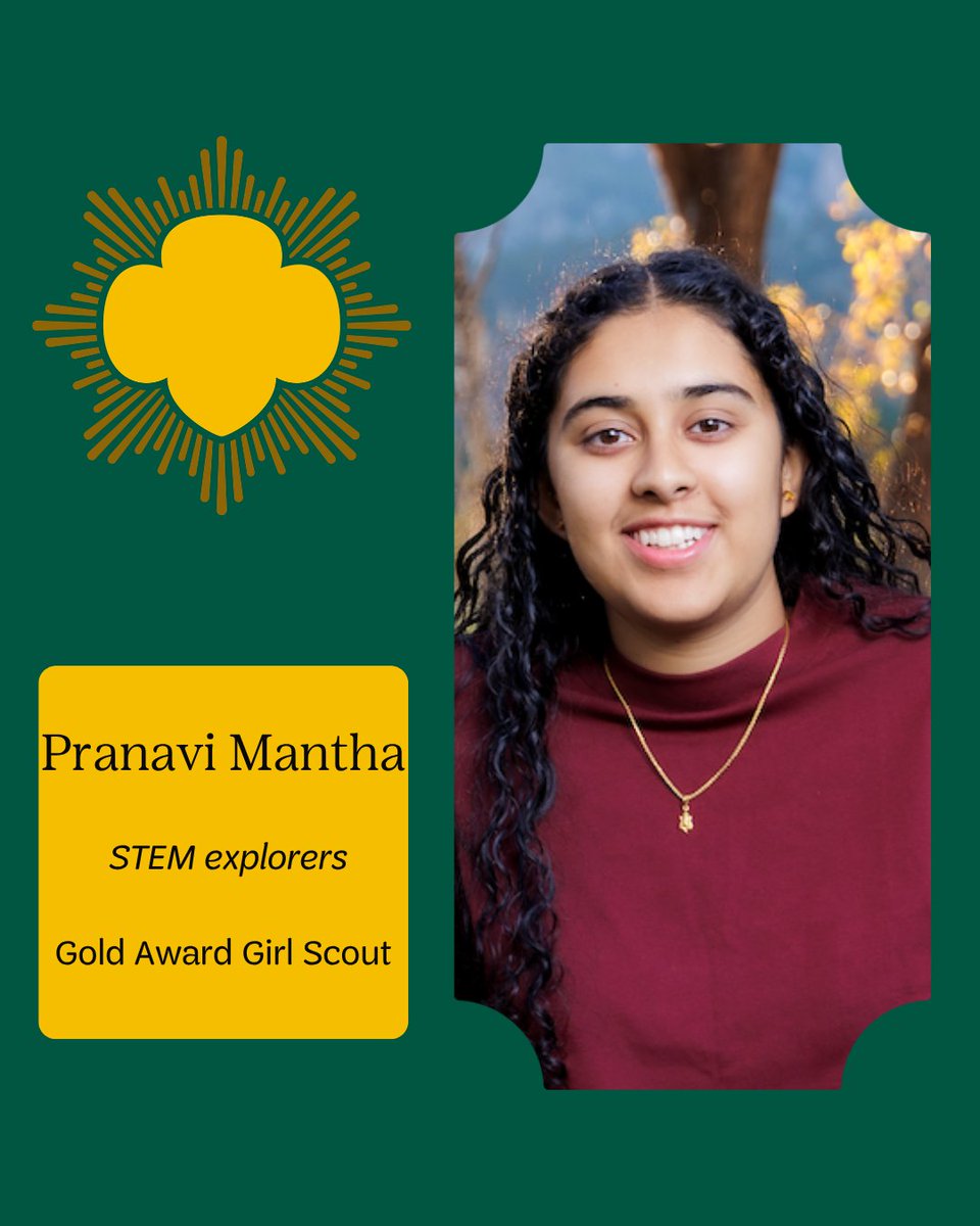 GSColo's tweet photo. Shout out to Pranavi! 💛 For her project, Pranavi hosted STEM mini-lessons for elementary schoolers in her school's before and after-school care program. "To me, being a Girl Scout means becoming a leader who is proactive, outspoken, and confident." https://t.co/6A1W5KY0qR