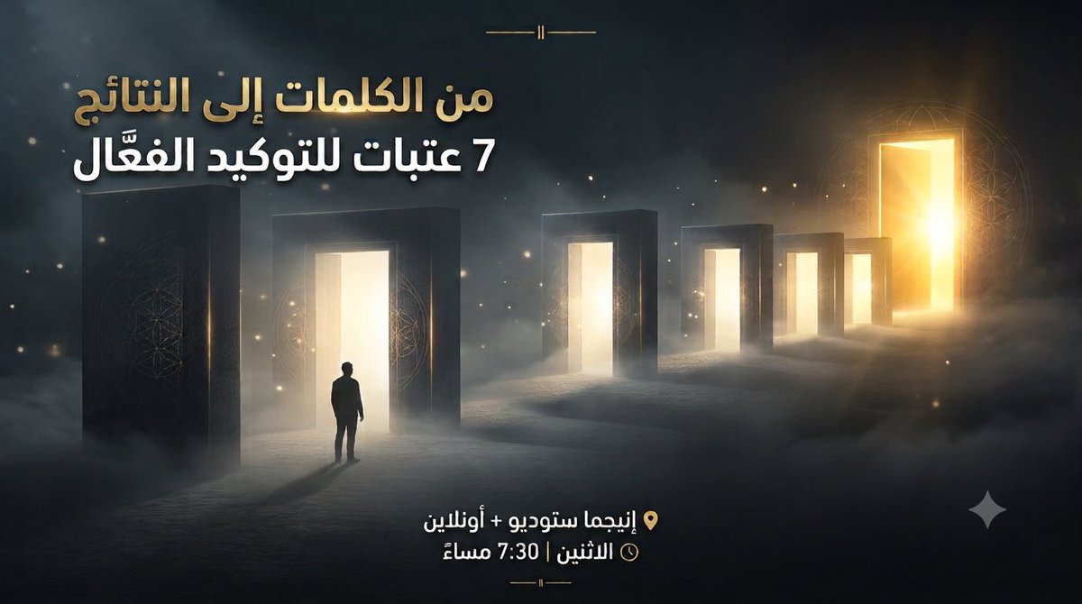 Nawaf_i's tweet photo. قبل ما تحكم على التوكيدات… اسأل نفسك: هل عبرت العتبات التي تجعلها تعمل؟

في لقاء “7 عتبات للتوكيد الفعّال” ستتعرف على الأسباب التي تجعل التوكيدات تُحدث فرقًا عند البعض، بينما تبقى مجرد كلمات عند آخرين.

📍احضر معنا اون لاين

https://t.co/V2VIijApUr https://t.co/rqf7FkWTGp