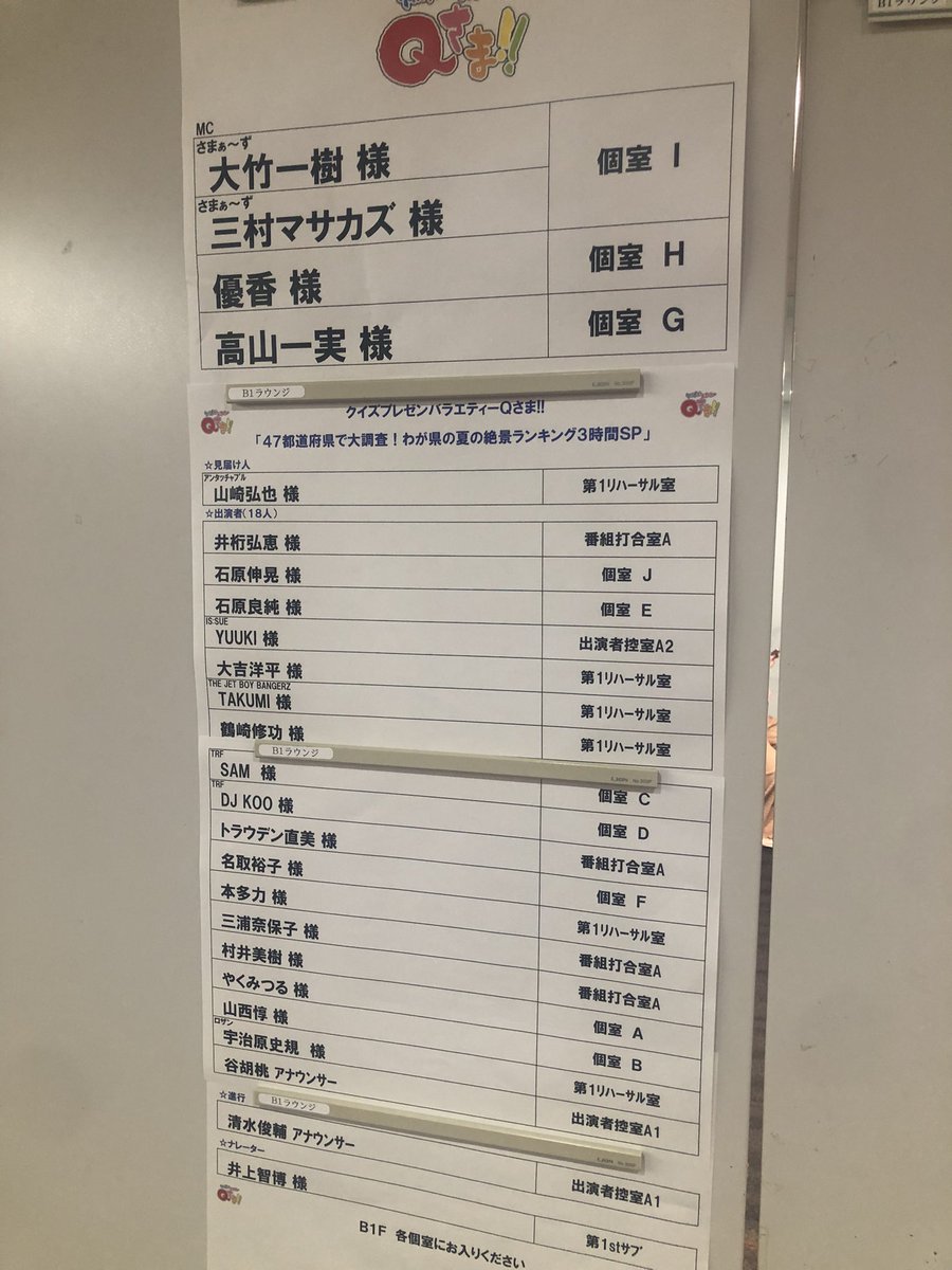 keisukehiguchi's tweet photo. テレ朝が、で10日月曜放送の #Qさま チェックがおわりました。日本全国の夏の絶景SPです。すごい綺麗で面白いです。

あと私は #ニカゲーム のイベントに挨拶にいきました。#猪俣周杜 さん、さらにカッコよくなってた。座長のニカはスタッフに豪華差し入れ、さすが座長 #ニカ https://t.co/upLepUaOqq