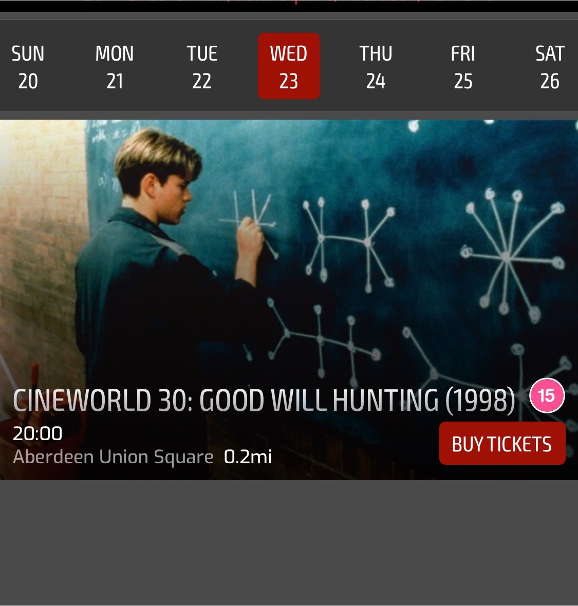 gwhmorgs's tweet photo. They’re putting good will hunting back in cinemas IM SOBBING, getting to see my favourite film of all time on the big screen 😭🥹 https://t.co/QKLMhhZm53