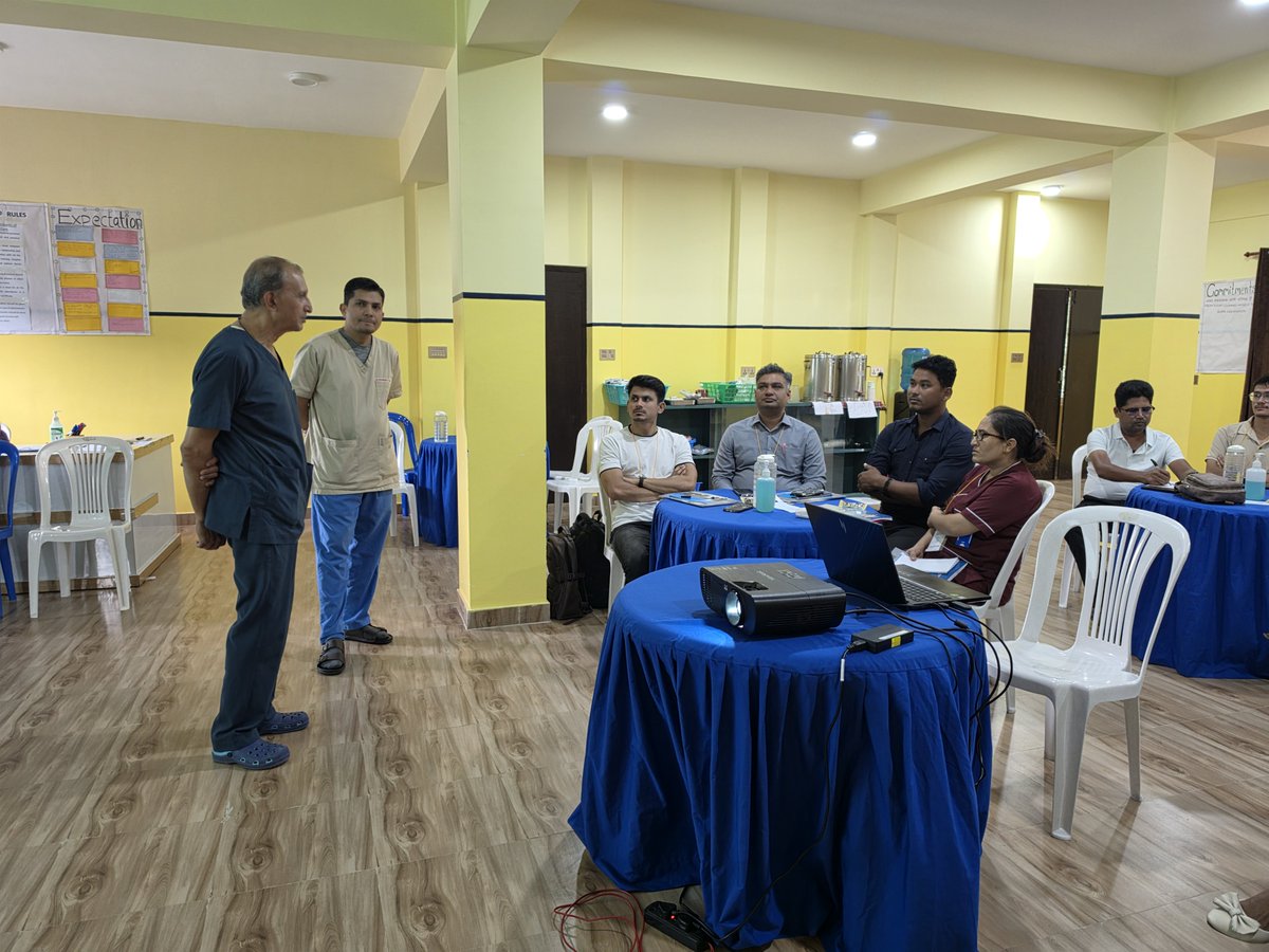skmh15's tweet photo. Primary Burn Care Management Training 
As the 3rd day went around with knowledge about the various types of burns, Trainees were accompanied in OT for the brief demonstration about burn treatment ( surgery) lead by Prof. Dr. Ishwar lohani, @DrBhandariR and team. https://t.co/PYtMI0RyYu