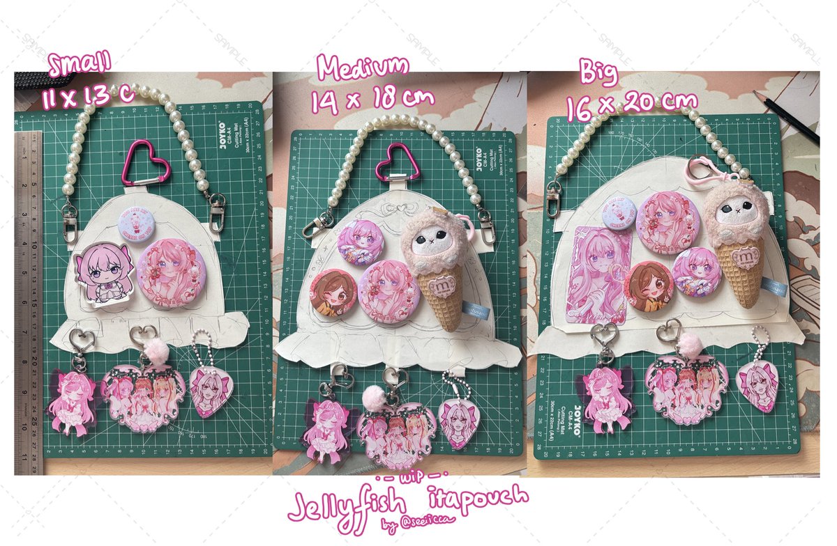 seeiicca's tweet photo. Hiii #comifuro23 kali ini aku mau bikin Jellyfish ita-pouch/bag andd interest check dulu🪼

bahannya bakal fluffy with transparent window🍥 kalian lebi suka ukuran yg mana nihh untuk dibawa jalan-jalan?🤔 #cf23 https://t.co/Jvz1hbMisK