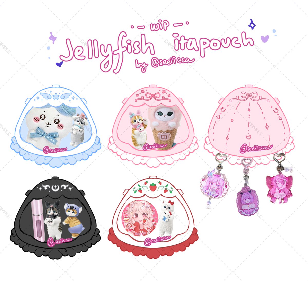seeiicca's tweet photo. Hiii #comifuro23 kali ini aku mau bikin Jellyfish ita-pouch/bag andd interest check dulu🪼

bahannya bakal fluffy with transparent window🍥 kalian lebi suka ukuran yg mana nihh untuk dibawa jalan-jalan?🤔 #cf23 https://t.co/Jvz1hbMisK