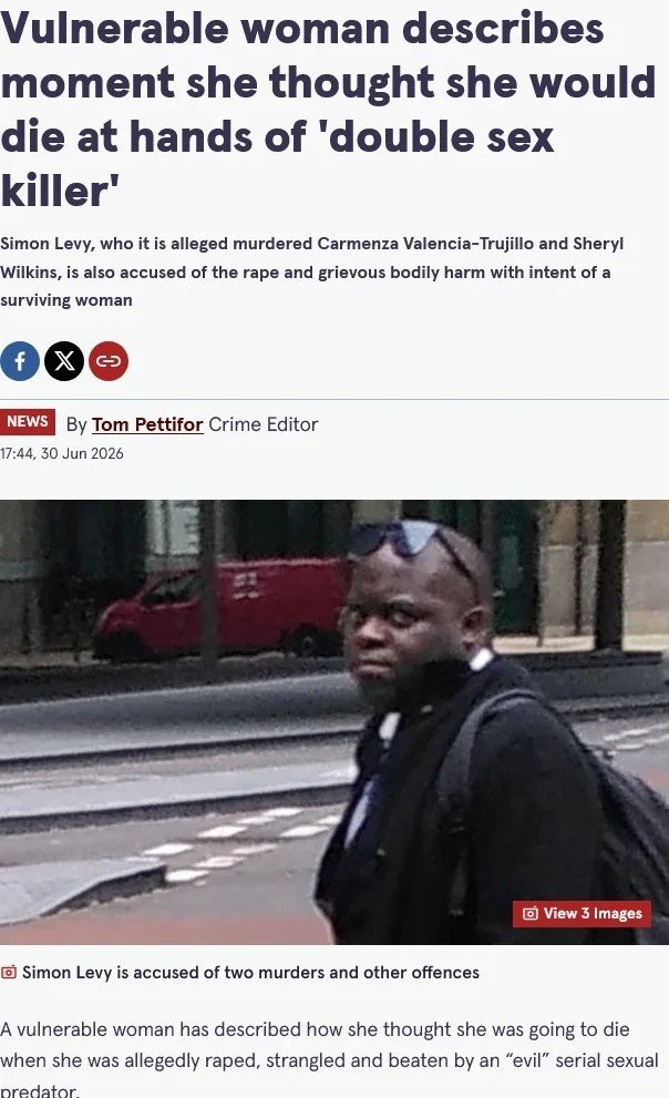 NationalPrideAu's tweet photo. Simon levy
Police arrested him for his first murder...then released him. 
3 Murders that they know of plus many more rapes!
Imagine the horror the poor victims went through! 
UK police WTF?! How many more offences does a man like this have to commit before you get the message? https://t.co/gJzSfEoA2R