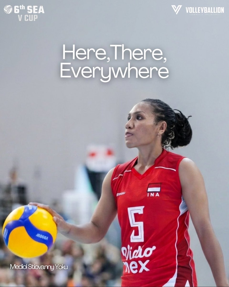 volleyballidn's tweet photo. Here, There, Everywhere! 🔥

​Performa all-around yang luar biasa dari pemain nomor 5 kita, Mediol Stiovanny Yoku kala mengalahkan Vietnam sore tadi. 
Dia ada dimana - mana dan ​benar-benar definisi pemain serba bisa! 
#SEAVCup https://t.co/1sQOg2BzaZ
