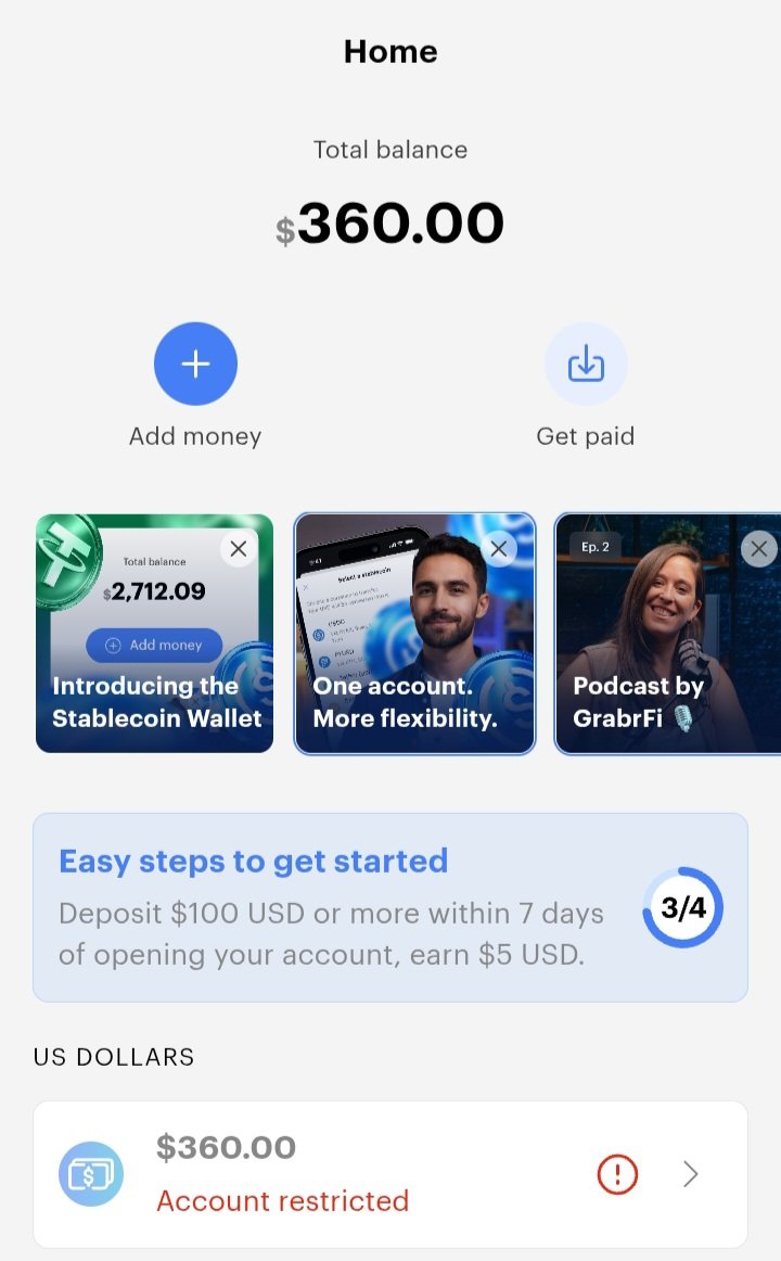 RAYY59571's tweet photo. @grabrfi_global @GrabrFi  Dear GrabrFi Support Team,
I am writing regarding my GrabrFi account, which is currently under restrictions / review.
I kindly request that you review my account and remove any restrictions so that I can regain full access and use my account https://t.co/kOseBo2uNS