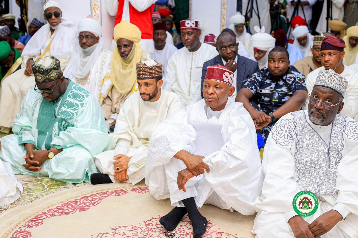 ibrahimado__'s tweet photo. MASS WEDDING CEREMONY

The Executive Governor of Kano State, His Excellency Alhaji Abba Kabir Yusuf, attended the Friday congregational prayer at the Central Juma’at Mosque. 

After the prayer, the Governor presided over the historic Kano State Mass Wedding Ceremony, organized by his administration, during which 3,000 people were joined in marriage, comprising 1,500 brides and 1,500 grooms.

His Excellency Governor Abba Kabir Yusuf served as the Wali (guardian) for the brides, while His Royal Highness, the Emir of Kano, Malam Muhammadu Sanusi II, represented the grooms during the marriage solemnization.

Ibrahim Adam 
Special Adviser to Kano State Governor (Social Media) 
7/8/2026.