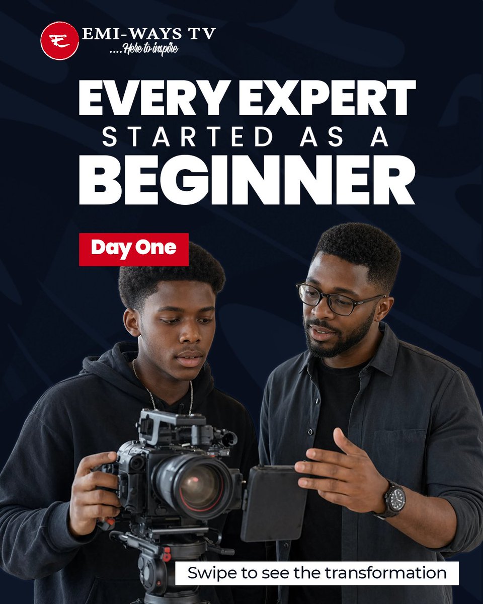 emiwaystv's tweet photo. Every professional begins with a willingness to learn. Build confidence through #PracticalTraining, master #Broadcasting, explore #VideoProduction, grow in #CreativeMedia, develop #MediaSkills, and become part of #EmiWaysAcademy with #EmiWaysTV https://t.co/22wCpfsdWq