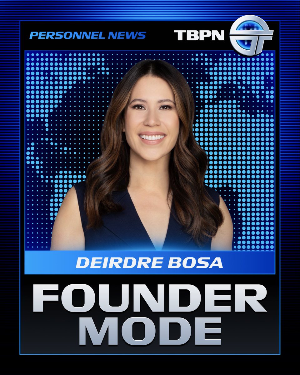 tbpn's tweet photo. BREAKING: After 15 years at CNBC, @dee_bosa is launching her own live show covering AI https://t.co/qb5ajPqOct