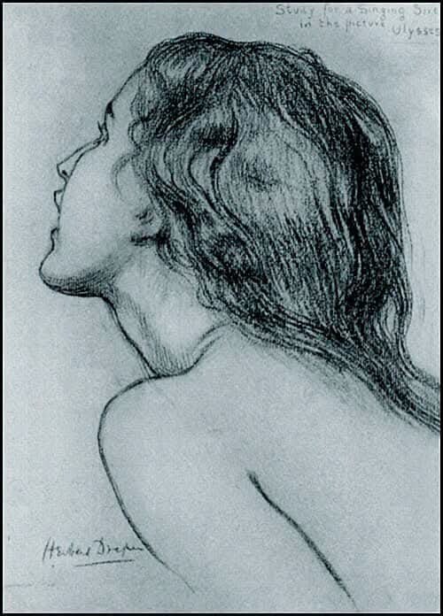 Daniela66508178's tweet photo. Study for a Singing Siren, c1909. 
Artiste : Herbert James Draper https://t.co/vV10nPwOyX