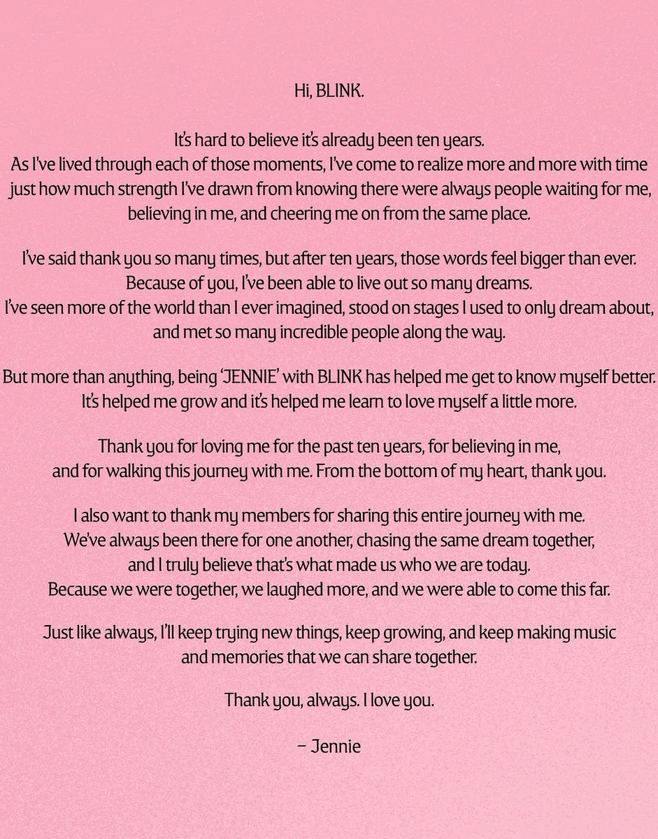 jnkxrsxaiah's tweet photo. tangina, Jennie. mahal na mahal kita 😭

WE STAND WITH JENNIE
#ADecadeWithJENNIE https://t.co/1ckWFn3w0p