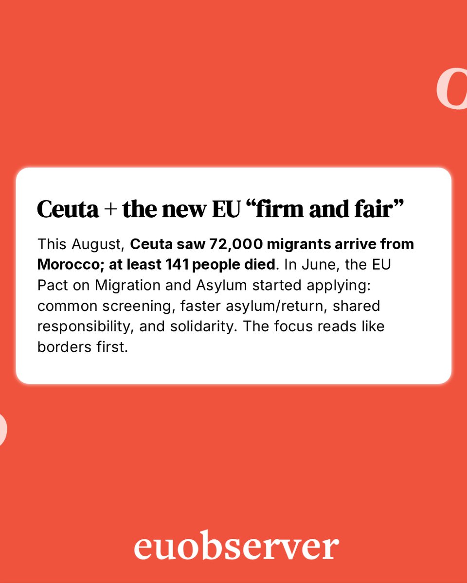 euobs's tweet photo. "They are people before they are migrants." From the Vlora tragedy in 1997 to today's humanitarian crisis in Ceuta, Europe has repeatedly promised to learn from the loss of life at its borders. 

Yet we think that the political conversation still too often begins with security, border control and returns, and only later, if at all, with the people who risked everything to cross.

💬 Every migration debate begins with people. It should never lose sight of that.

Read the opinion 👉 https://t.co/9d6K9FTpfO

Investigative. Influential. Independent. Your EUobserver.