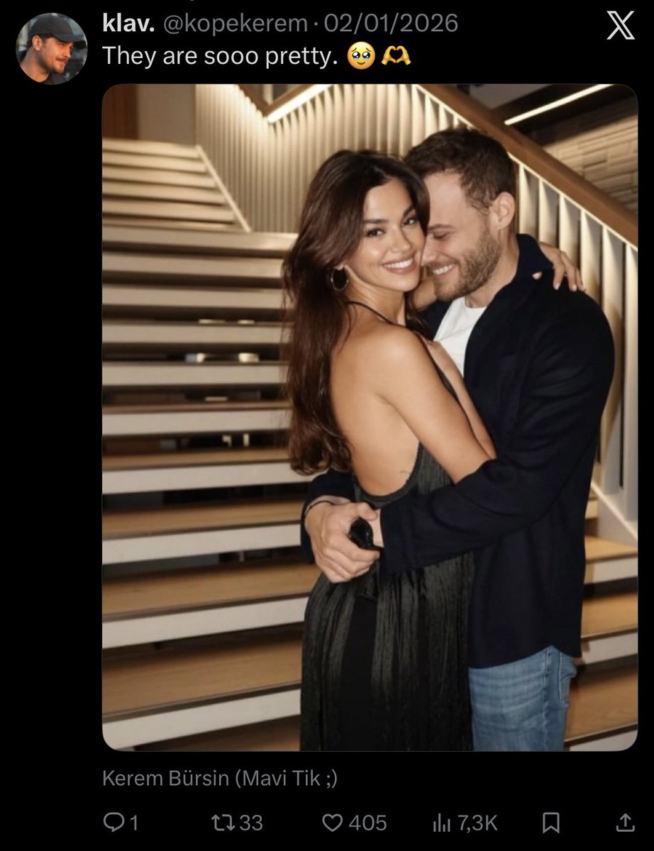 rivenever's tweet photo. I still got people’s reactions to their first public photos as a couple saved on my phone 😍🤭
They are really visually unmatched 🫠🥺✨May they be happy together forever 

#KeremBürsin #selinyağcıoğlu https://t.co/GCyOMMvnjm