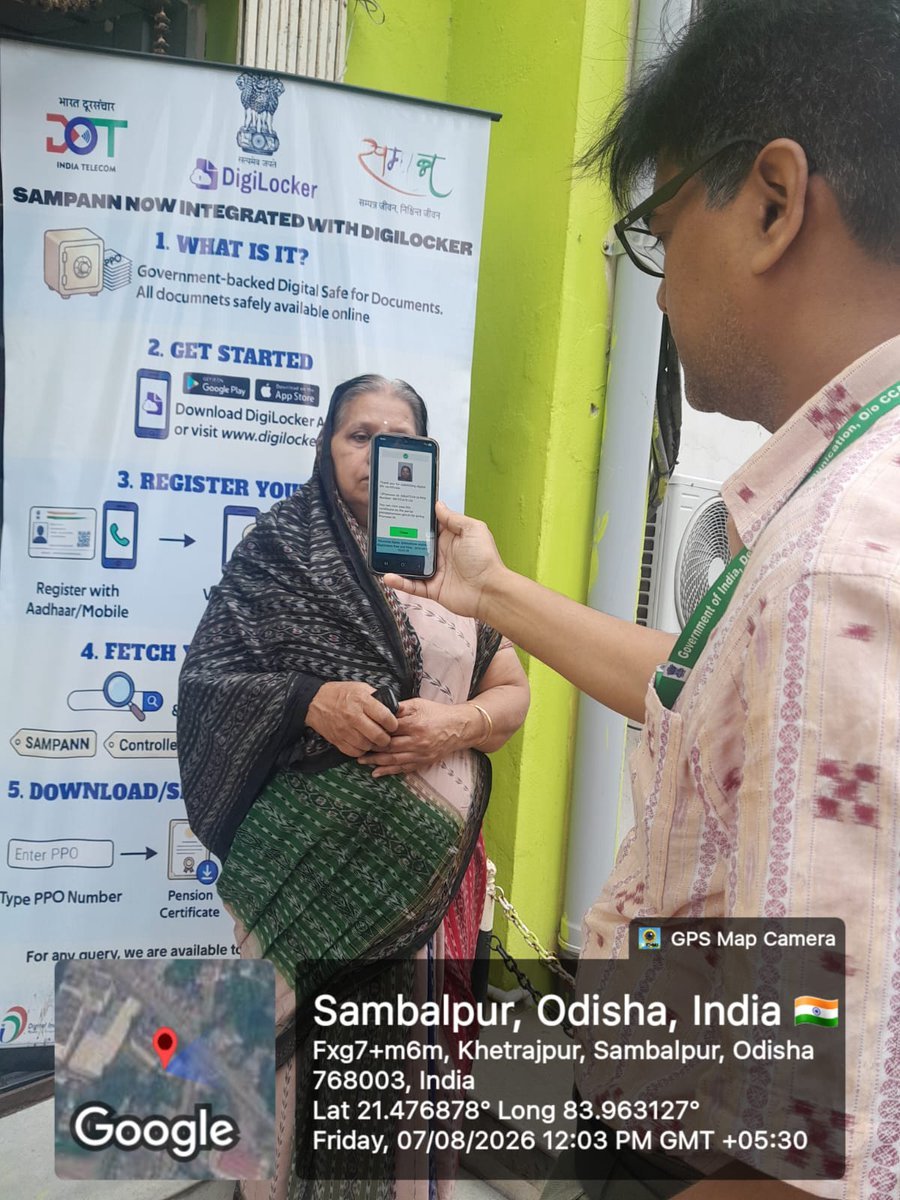 ccaodisha's tweet photo. 📌संबलपुर BO | 07.08.2026

संबलपुरी वस्त्रों में अपने पेंशनभोगियों के साथ #NationalHandloomDay मनाते हुए और पेंशनभोगी सेवाएं उन तक पहुंचाते हुए।🥻👔

#CCA_परिवार_आपकी_सेवा_में_आपके_द्वार
#Pensioners
#MyHandloomMyPride #MyProductMyPride

@ControllerDot @DoT_India @dchandlooms01 https://t.co/5eoddXvScF