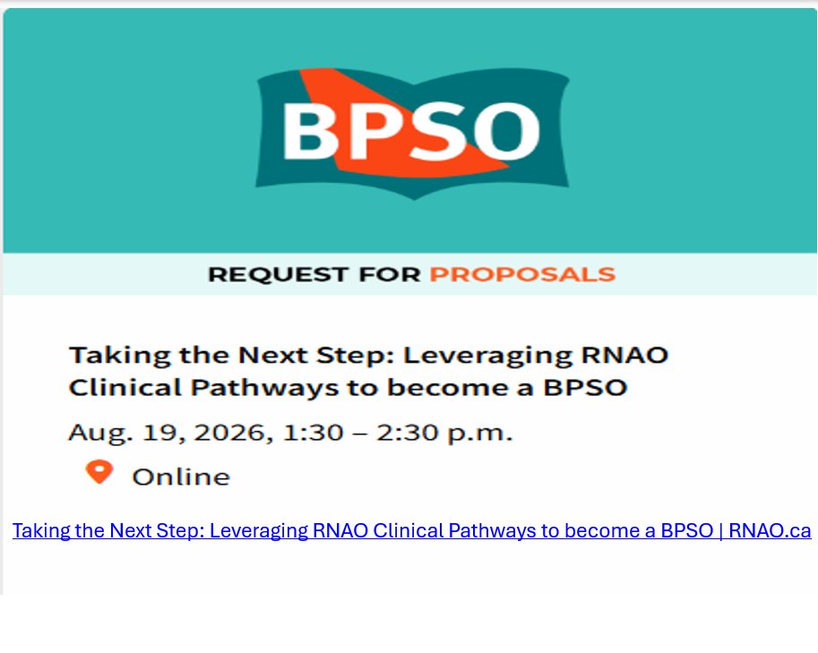 slesween1's tweet photo. Are you a Clinical Pathways LTC home? Build on the amazing evidence-based practice work you're already doing by becoming a BPSO®!

Join us on August 19 to learn how you can be part of a social movement dedicated to excellence in long-term care.

#BPSO 
@Julia__Fine @DorisGrinspun https://t.co/ssUoQ6pxok