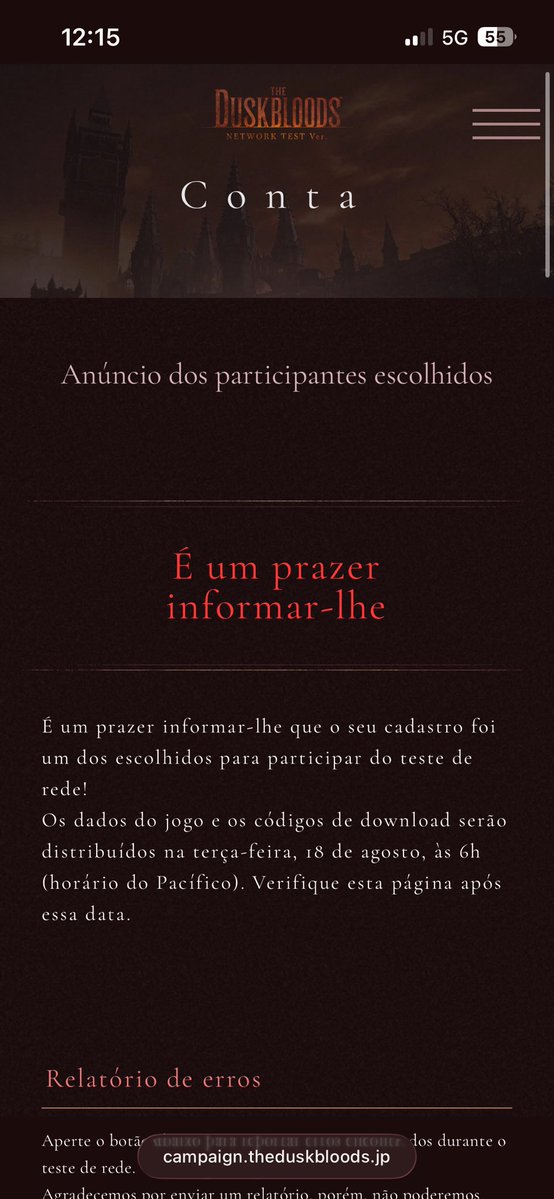KevinAires27's tweet photo. Fui selecionado pra testar o closed beta de Duskbloods, estou muito feliz aaaaaaaaaaaah https://t.co/Ngyb6lEs7A
