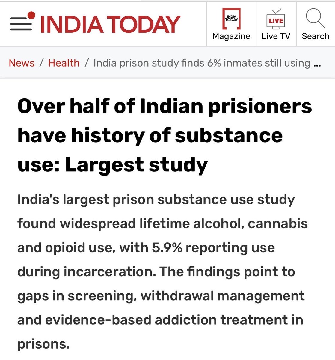 aiims_newdelhi's tweet photo. A multi-centre study by AlIMS, New Delhi's National Drug Dependence Treatment Centre offers rare nationwide data on substance use among Indian prisoners.

The findings call for structured screening and de-addiction support within correctional facilities.

Read the article here: https://t.co/YEWVAQxM1t

#PublicHealth #DrugDeaddiction #MentalHealth #AlIMSNewDelhi