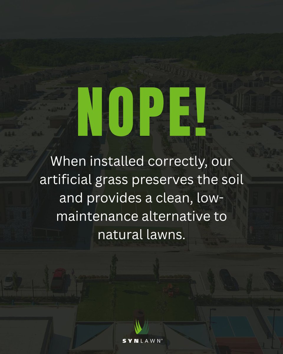 Turfetc's tweet photo. Curious about what artificial grass means for your landscape?🌱 

Let us know what other questions you have!

#SYNLawn #lawncare #landscape #ecofriendly #kansascity https://t.co/vtFp2ECN2L