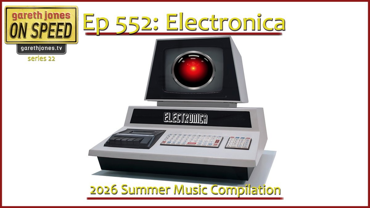 GarethJonesTV's tweet photo. "Electronica" the 2026 Gareth Jones On Speed Summer Music Compilation is out now, and available as ever on @YouTube
https://t.co/XAQaQTl8RG
#podcast #onspeed #garyNuman #Kraftwerk #depecheMode #HumanLeague https://t.co/rp5Q8R5s72