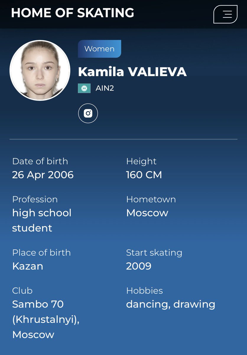 majuskating's tweet photo. 🚨 Kamila Valieva and Alexandra Ignatova (Trusova) have received AIN status from the ISU.

Both skaters’ ISU profiles have been updated and now list them as AIN2 (Individual Neutral Athletes).
#FigureSkating https://t.co/zvnedWFUJ0
