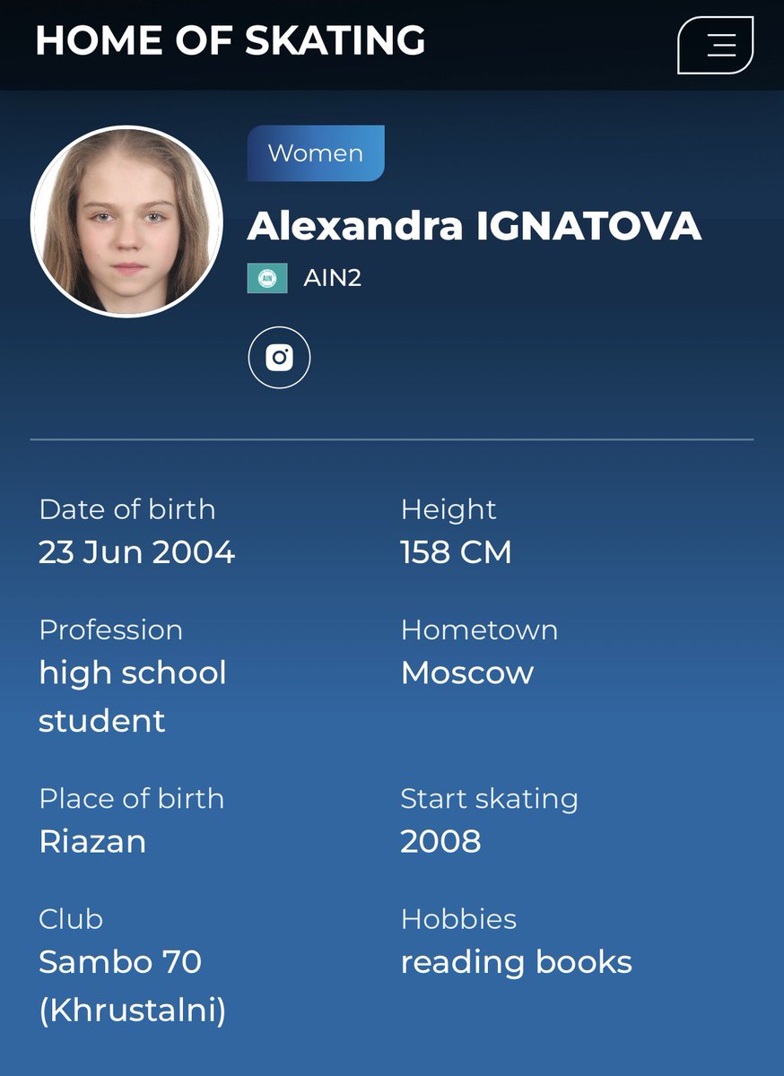 majuskating's tweet photo. 🚨 Kamila Valieva and Alexandra Ignatova (Trusova) have received AIN status from the ISU.

Both skaters’ ISU profiles have been updated and now list them as AIN2 (Individual Neutral Athletes).
#FigureSkating https://t.co/zvnedWFUJ0