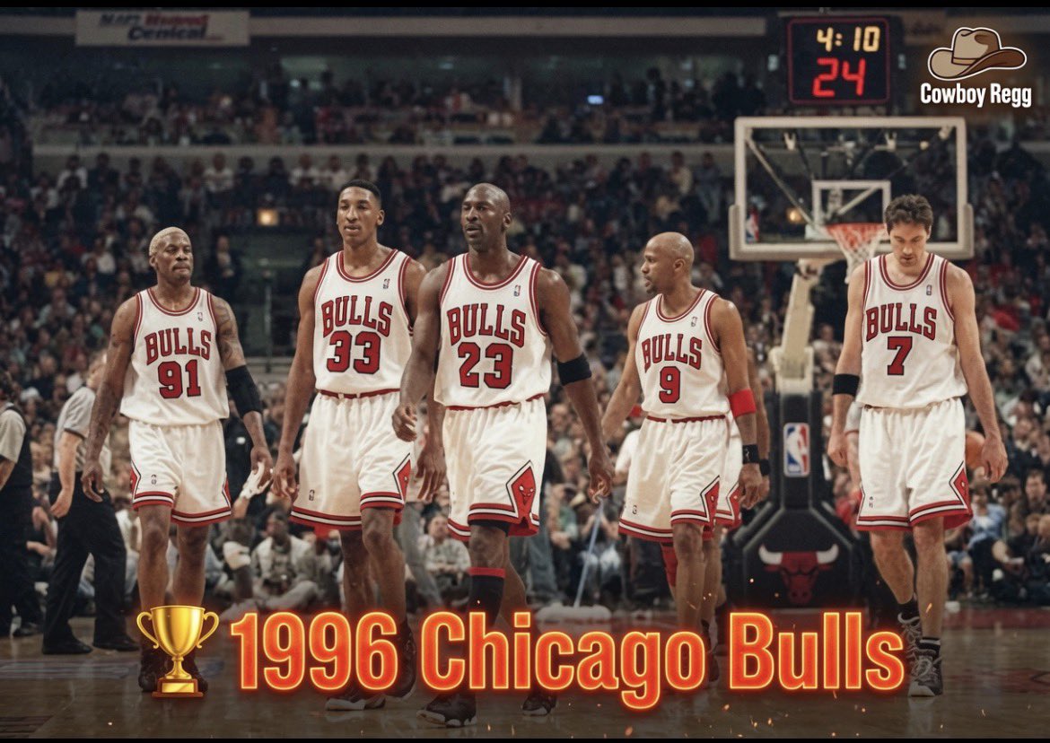 Irish_Cowboy88's tweet photo. Who do you consider the greatest team in NBA history?
It’s the ‘96 Bulls for me https://t.co/U9aqAUBIgf