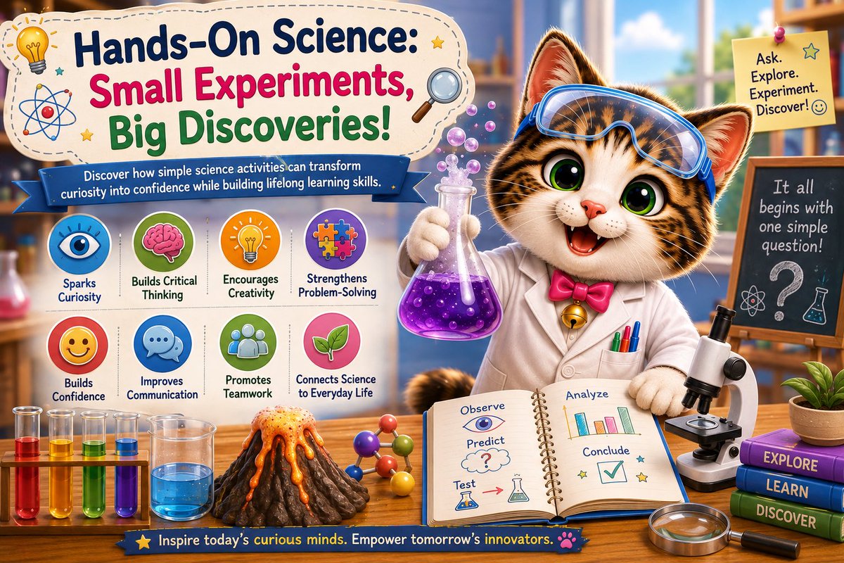 Learnwithsky1's tweet photo. 🧪 Science is better when children explore, experiment, and discover!

Hands-on learning builds curiosity, creativity, confidence &amp; critical thinking. 🌟🔬

Every experiment can inspire tomorrow’s innovators! 🚀

#STEMEducation #PrimaryScience #ScienceTeachers https://t.co/lDOM4InNt8