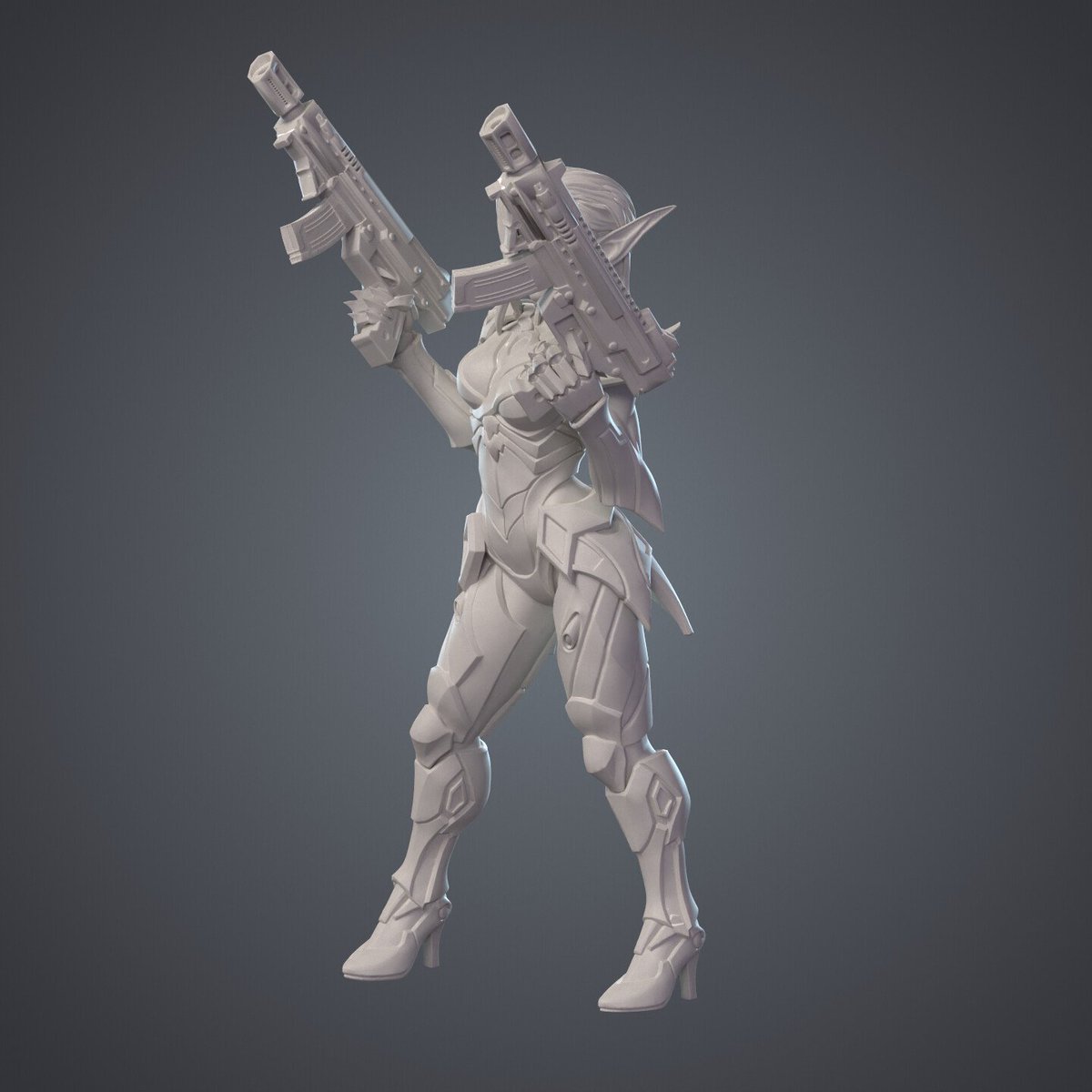 Delonblock's tweet photo. Chrono dark-elf
I made this space elf—it's a miniature, so the proportions are exaggerated.
#digital3d #digitalart #3dprinting  #hardsurface #anatomy #characterdesign #zbrush #elf #elven #3d #3dart  #clayrender #marmoset #sculpting #miniatures #printing #stylized #printing https://t.co/KtFWfQMFB1