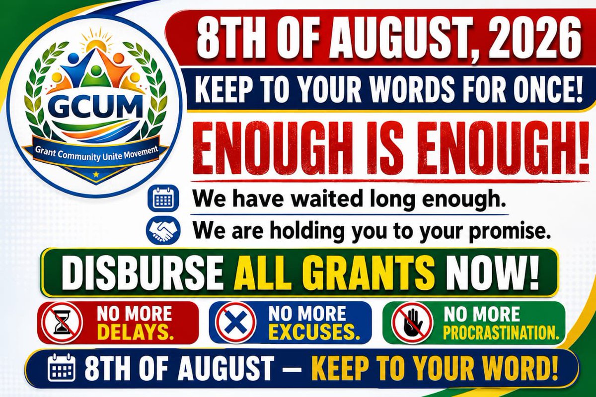 GrantCommuUnite's tweet photo. PROPSED DATE SLATED FOR DISBURSEMENT.
We pray and hope this would be the last postponed date. Honestly, else we might be seeing a revolution that would not only be troubling but worrisome.We await disbursement.
#facts #realitytalk #nigerians #Nigeria #grants #agitators https://t.co/RysYK4cPAr