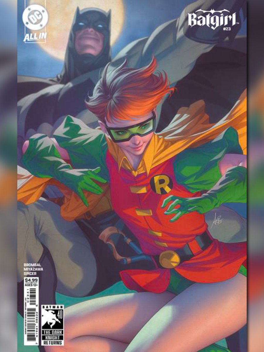 Unknown_Comics's tweet photo. Artgerm’s cover for Batgirl no. 23 is here! 🎨 Celebrating 40 years of The Dark Knight Returns. Lock in your pre-order before FOC ends 8/10 at 3 PM CST! 🦇
Pre-order now: https://t.co/pIHn3kQp7q
#Batgirl #Artgerm #DCComics https://t.co/nIc762zpA3