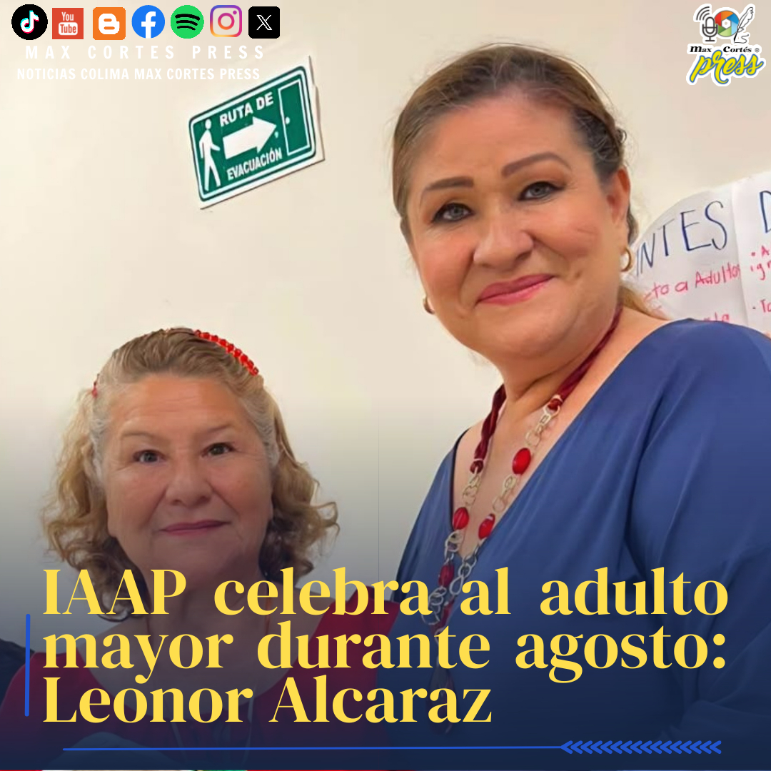 maxcortespress's tweet photo. IAAP celebra al adulto mayor durante agosto: Leonor Alcaraz
✅ Escucha la entrevista aquí: 👇
https://t.co/ZqU7eIWPii
#AdultoMayor #IAAP #Colima #MaxCortesPress #noticias #lamejorfm #fyp #parati #LBN #LasBuenasNoticiasTambienSonNoticia https://t.co/XAJdJl7Sgo