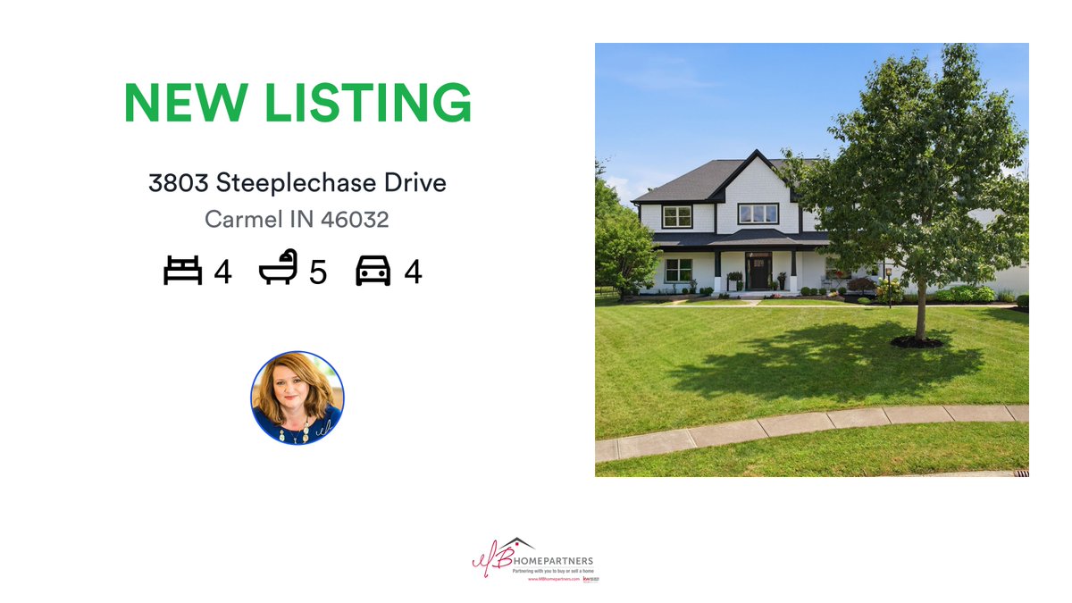 MBhomepartners's tweet photo. 🛌 4 🛀 5 🚘 4
📍 3803 Steeplechase Drive, Carmel, IN, 46032

My latest listing on RateMyAgent.
NAR 15001304
https://t.co/7JiUAeGFX7

...
#ratemyagent #realestate #Keller_Williams_Indy_Metro_NE https://t.co/LGAwxBZRqn