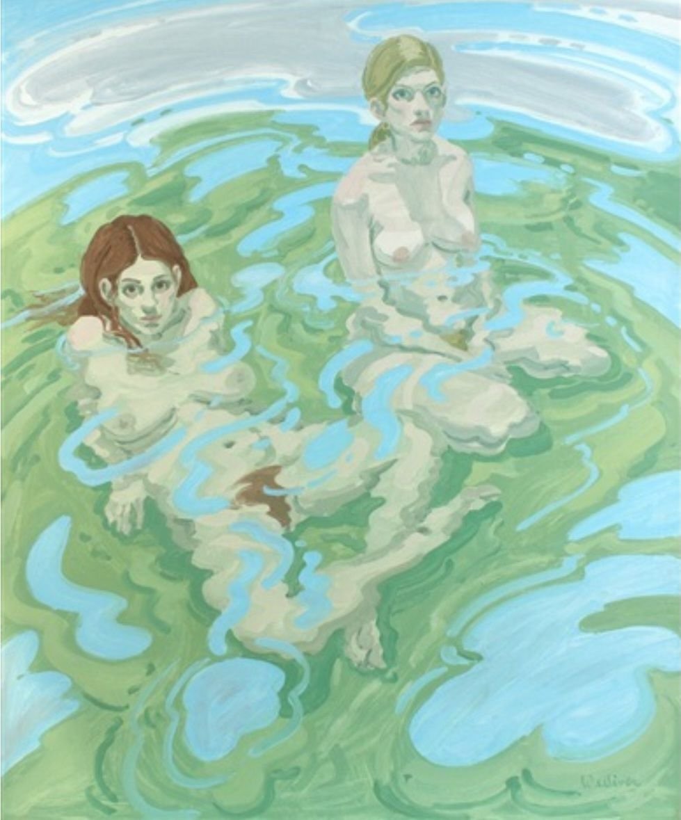 X_ArtGallery's tweet photo. Neil Welliver - Two Nudes Twice, 1970 https://t.co/RwlVxYvUL2