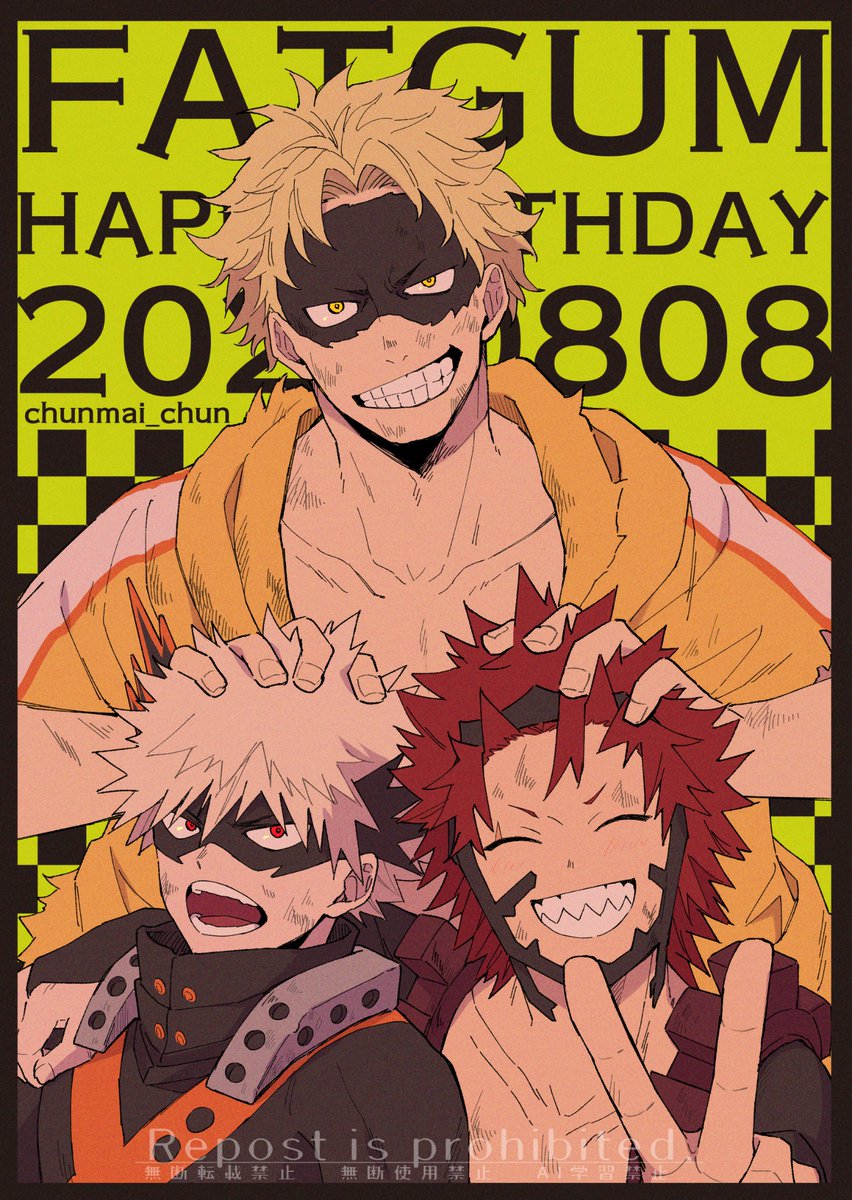chunmai_chun's tweet photo. ファットガムさん誕生日おめでとう〜〜〜🎂🎂🎂㊗️㊗️㊗️🍟🍩🍮🍫🍦🧁🍖
好き３です！！！！！！ https://t.co/mftzLVjiWt