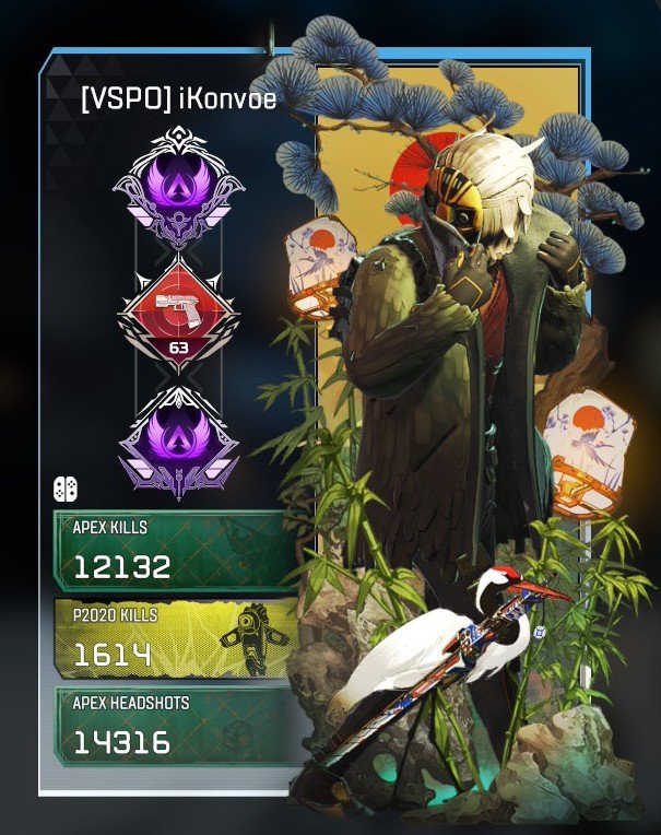 Konvoe's tweet photo. Greetings viewer I'm your terrible crypto one trick 

my gameplay looks awful so don't 100% trust me when I'm on ur team (´TωT`)

BESIDES THAT! my favorites are eto... Eydunno Newcastle mains who carry me? 
 
Look at my taste in heirlooms! I know I know peak am I right (*´ω｀) https://t.co/nl8xxpAwx7