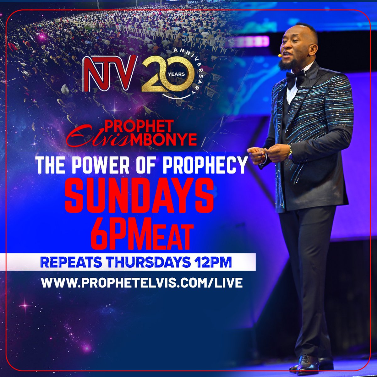 ntvuganda's tweet photo. Some things you have to witness for yourself. Step into The Power of Prophecy with #ProphetElvisMbonye, every Sunday 6PM EAT. Repeats Thursdays 12PM. https://t.co/thId0Aec7O