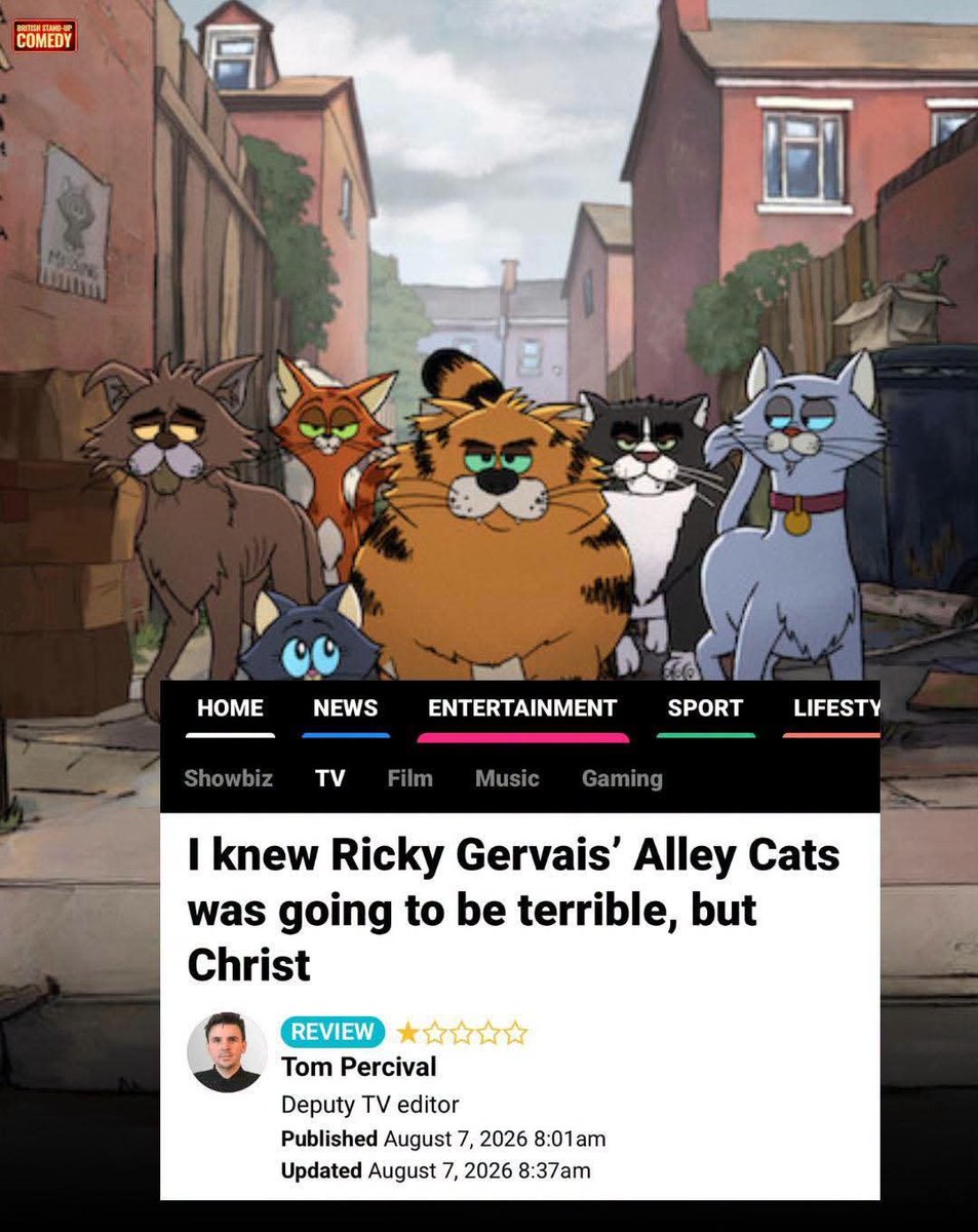 UncleLuigi's tweet photo. @rickygervais 

Some free publicity coming your way. 

Reckon it'll backfire from their original intent https://t.co/xQyMNrnIyJ