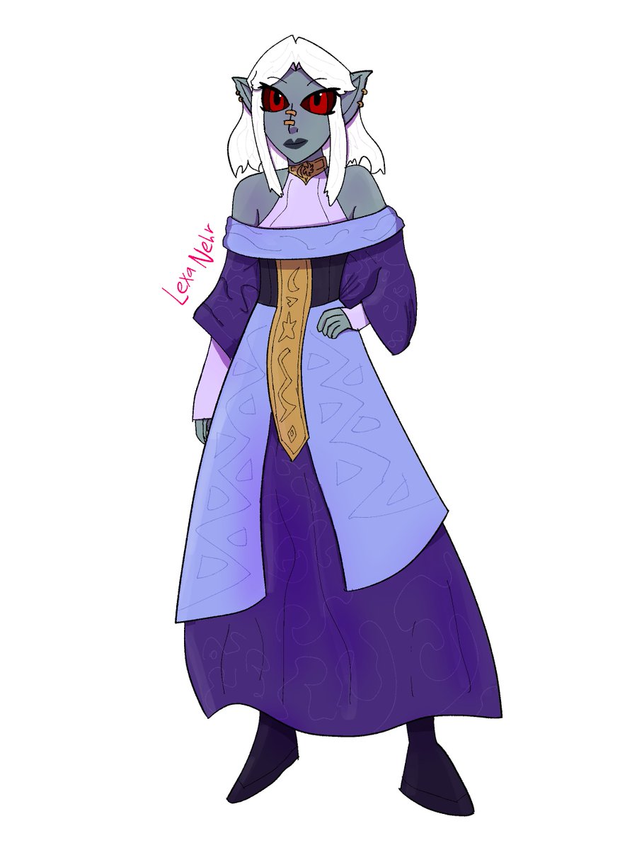 Lexa_Nehr's tweet photo. my other dunmer gal llevene #elderscrolls #morrowind #skyrim #dunmer #tesoc #tesart https://t.co/wkXFtpdAee