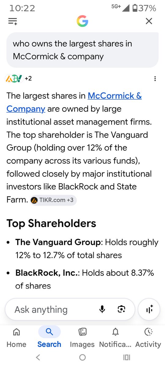 FracturedFate01's tweet photo. @WallStreetApes The change is because the company has been bought out by McCormick and company. 

And guess who has the largest shares in McCormick &amp; company.. not other than Black Rock and vanguard. https://t.co/I4NMh0Ekxm