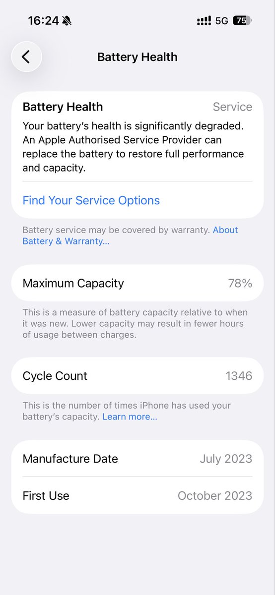 jgarpotter's tweet photo. @CristianRus4 My battery is garbage… https://t.co/tK5964HXOB
