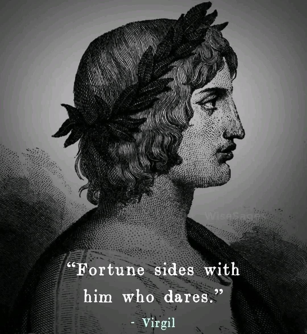Elvis_Porker's tweet photo. "Fortune sides with him who dares.”

— Virgil https://t.co/ICr4MSgle3