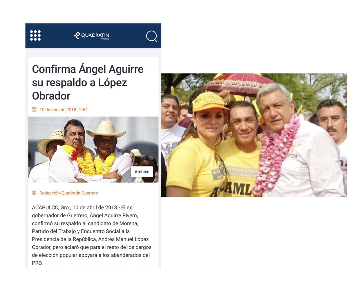 MaxKaiser75's tweet photo. Los 3 señalados como responsables directos del caso Ayotzinapa: el gobernador Ángel Aguirre, el presidente Municipal de Iguala, José Luis Abarca, y su esposa, eran TODOS amigos directos y aliados de López, el Corruptor de Macuspana

YO SÍ ME ACUERDO 🤷🏻‍♂️ https://t.co/n2CRhSyChy